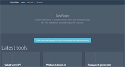 Desktop Screenshot of devpicker.com