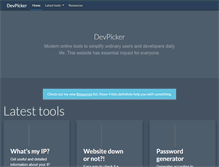 Tablet Screenshot of devpicker.com